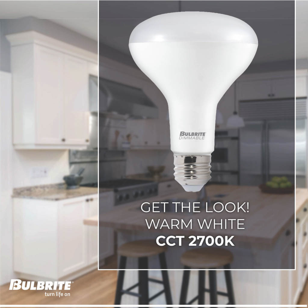 Bulbrite LED Filament 8W Dimmable BR30 Light Bulb with Frost Glass Finish and E26 Medium Base – 2700K Warm White Light, 650 Lumens, 24-Pack, 5.19-Inch Length