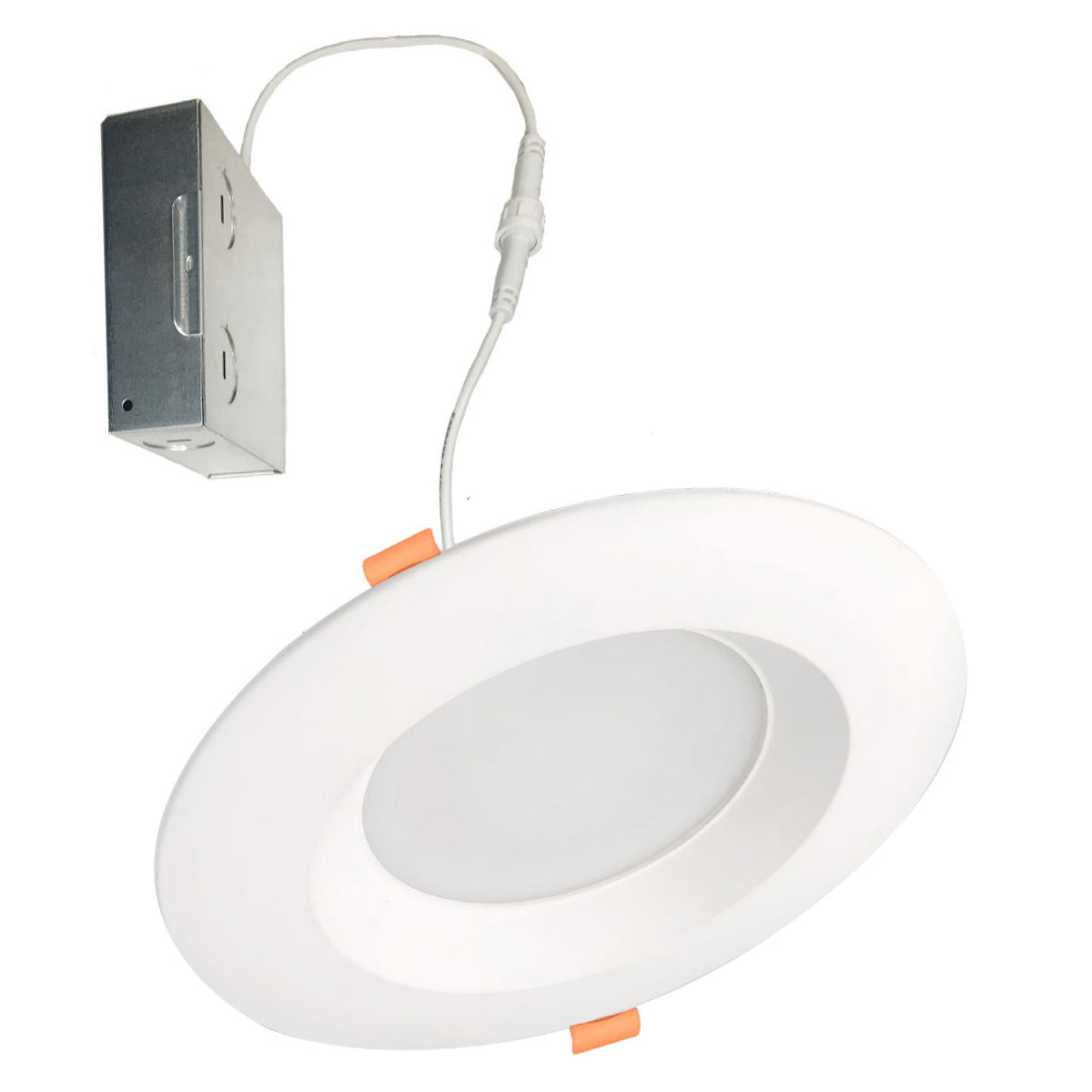 LED 4" Round Recessed Downlight Fixture with Metal Jbox, 75W Equivalent, 5 CCT - 27/30/35/40/50K