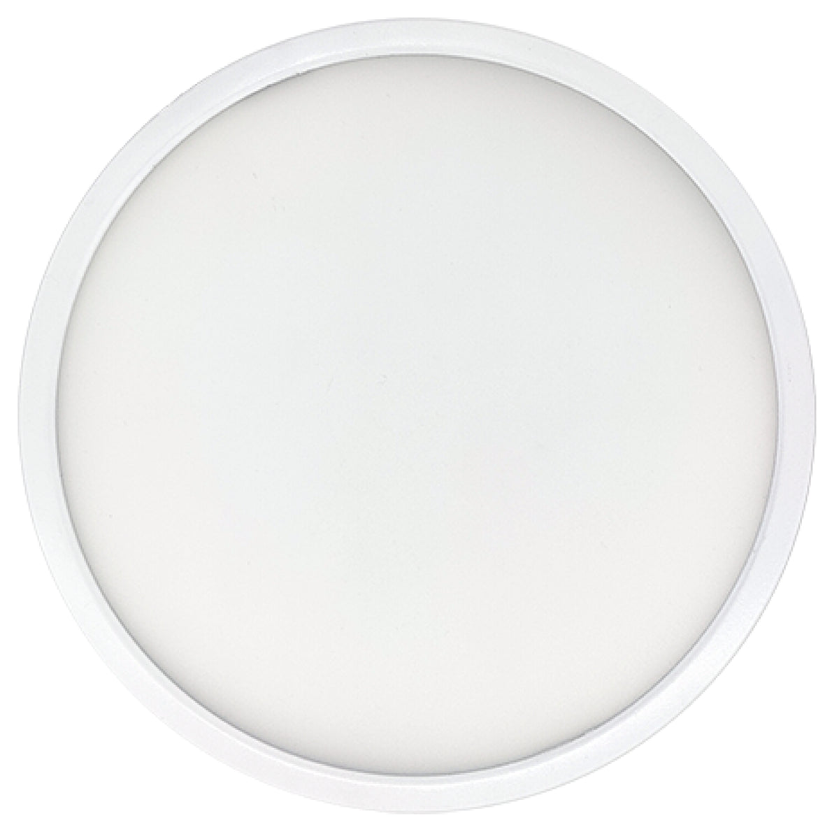 7" Round 10.3-Watt 3000K LED Flush Mount Light, 1150 Lumens, White Finish