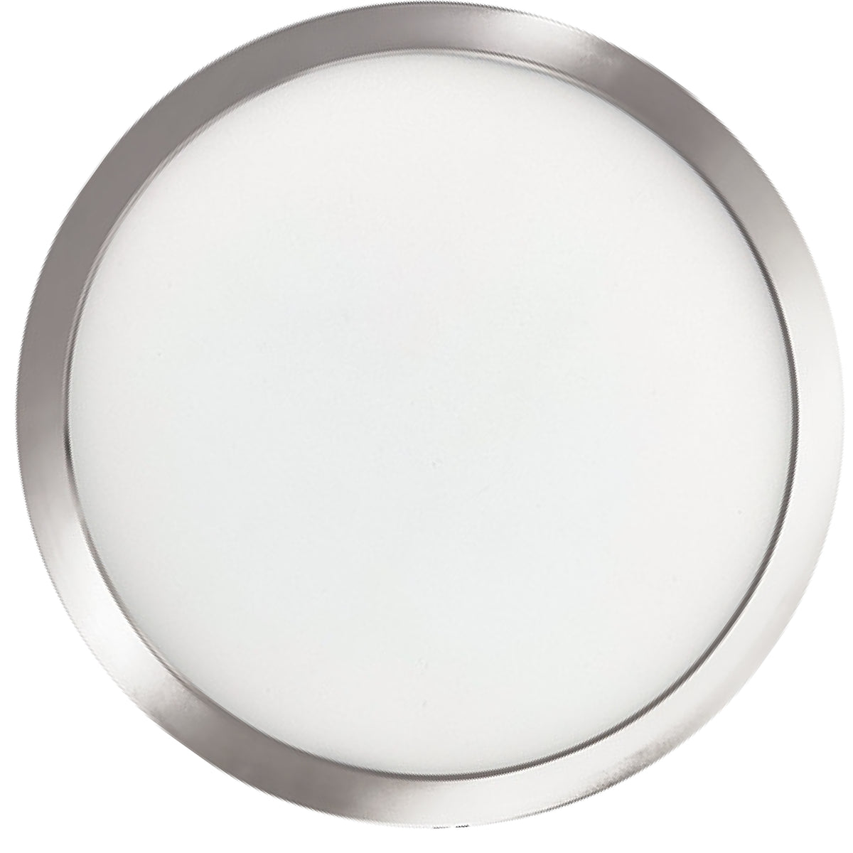 7" Round 10.3-Watt 3000K LED Flush Mount Light, 1150 Lumens, Nickel Finish
