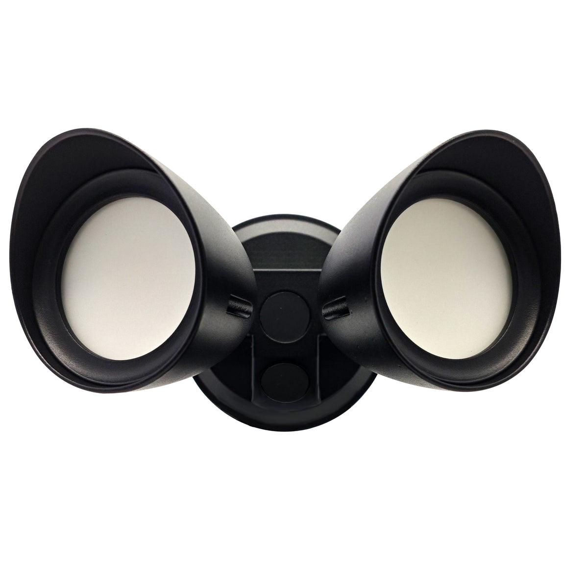 Wired Outdoor 2-Head LED Security Flood Light, Black Finish