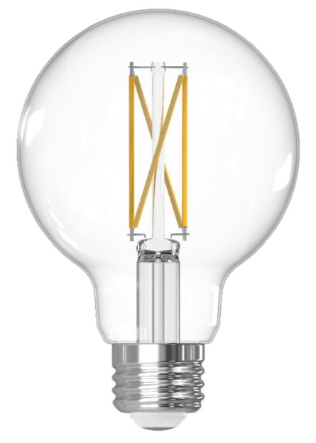 Bulbrite G25 Filament LED Light Bulb, 7W, 60W Equivalent, 4000K, E26 Base, Clear Finish, Dimmable, 8-Pack