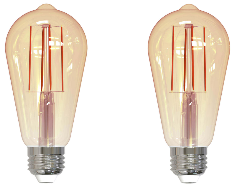 Bulbrite Pack of (2) 5 Watt Dimmable Antique Filament ST18 Medium (E26) LED Bulb - 2200K and 80 CRI