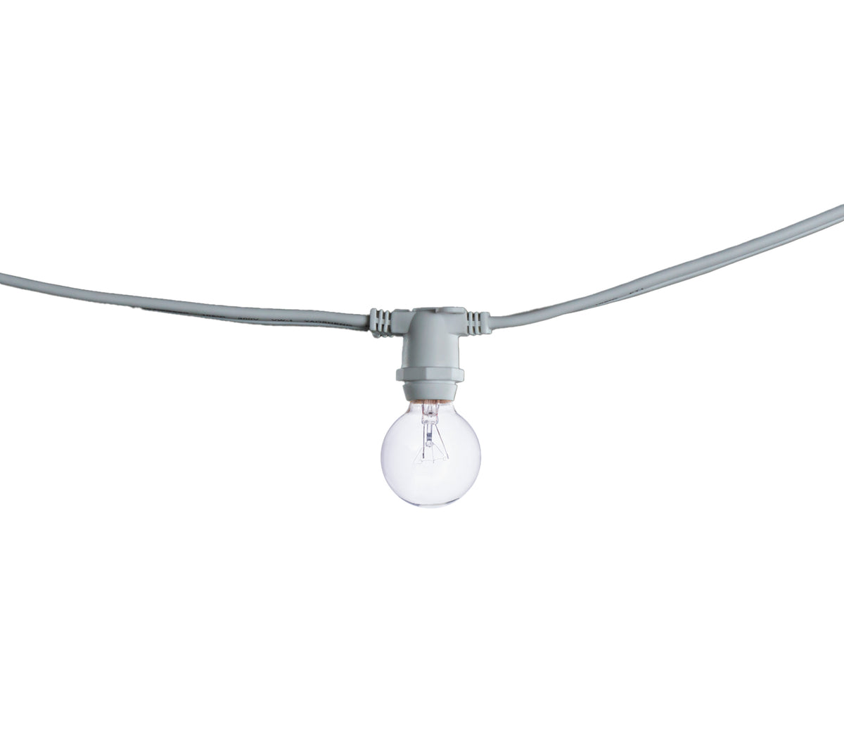 25' STRING LIGHT 15 SOCKETS KIT WHITE W/10W G12 WHITE E12 LAMPS