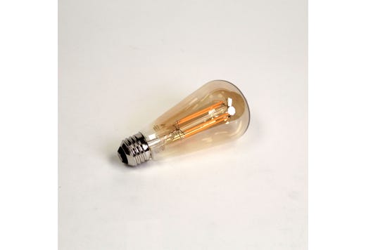 LED S19 Shape Filament Bulb Amber Medium (E26) 120V 650 Lumen LED product