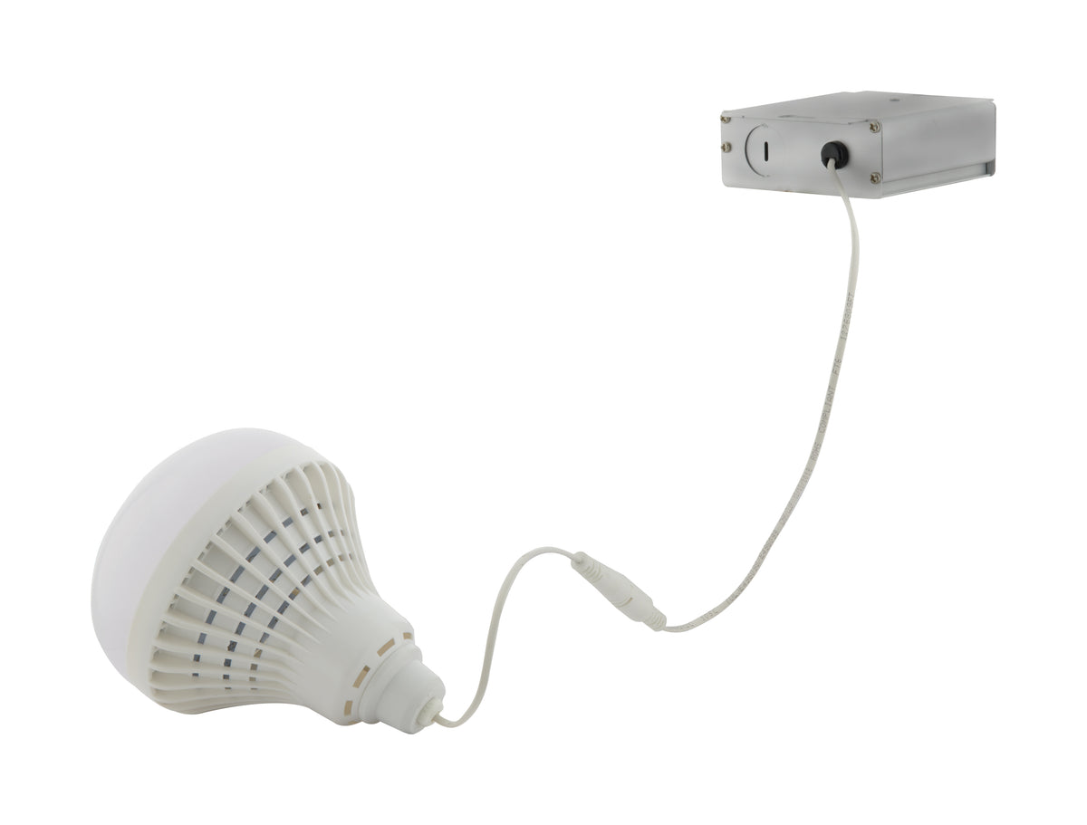 Temporary work Light - LED - For use with remote drivers - Low voltage 10W/12W/24W - 3000K - 12 Volts - Frost Finish
