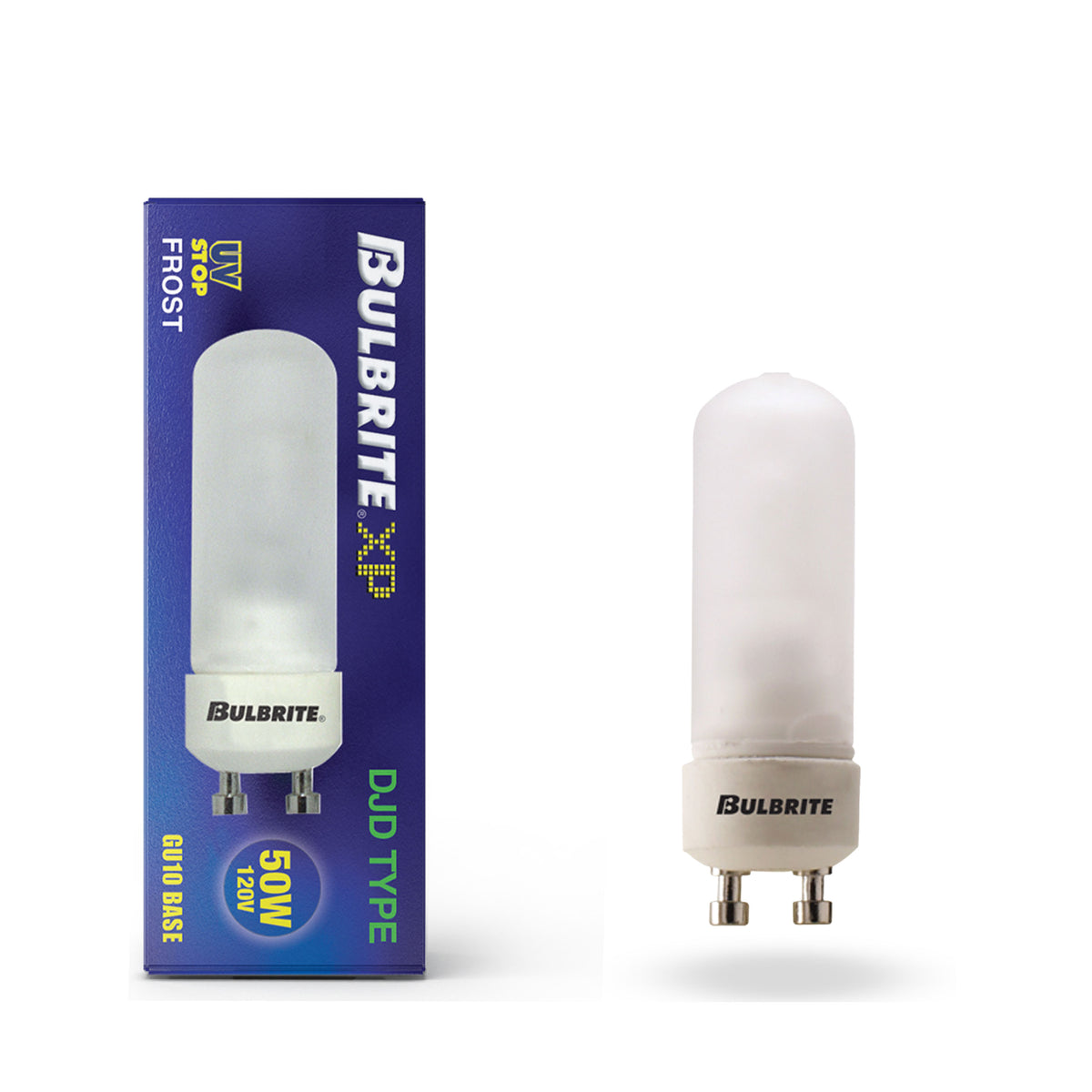 Bulbrite Halogen DJD Twist & Lock Bi – Pin Base (GU10) Light Bulb, 50W, Frost, 5-Pack