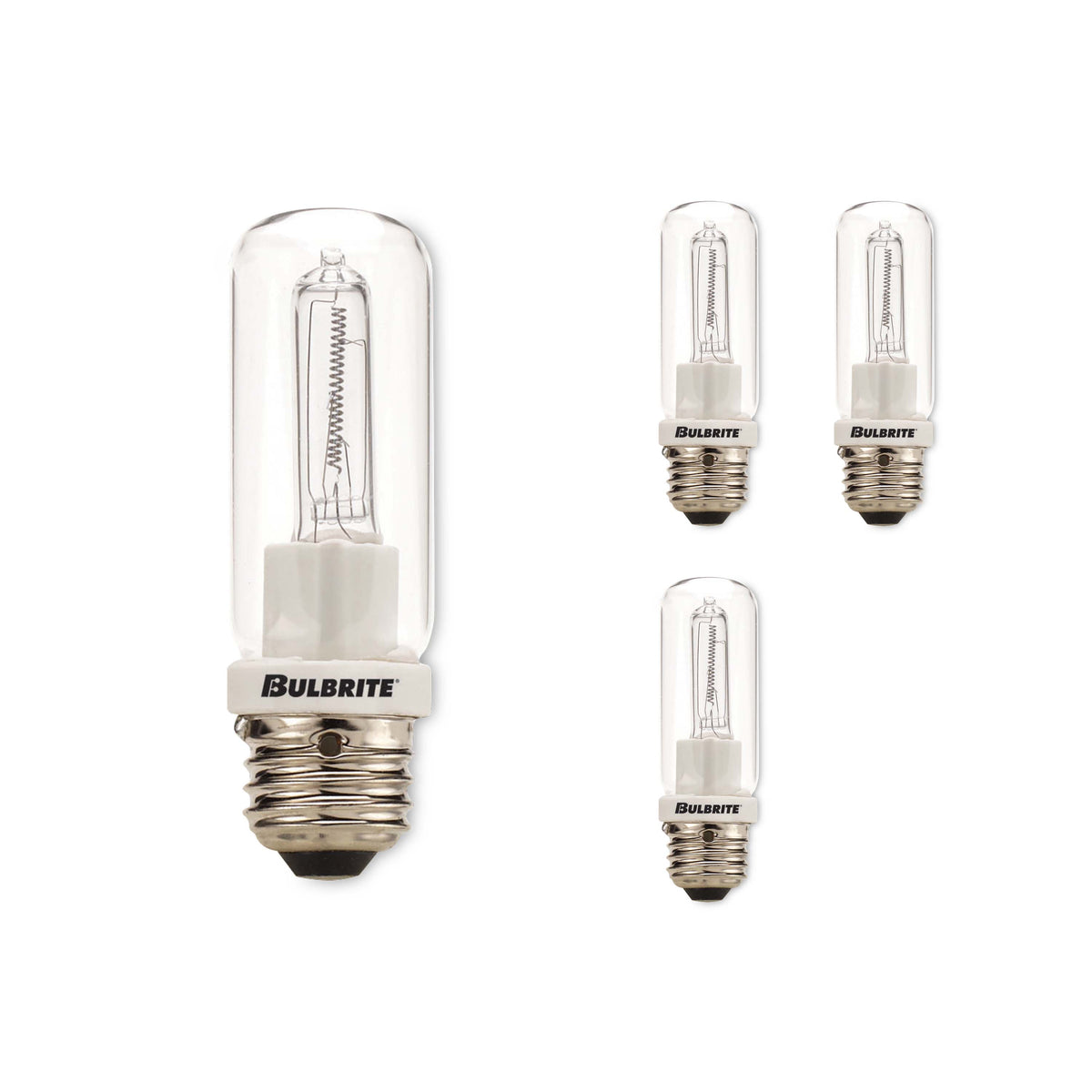 Bulbrite Pack of (4) Halogen Double Envelope T10 Medium Screw Base (E26) Light Bulbs, 250 Watt, Clear
