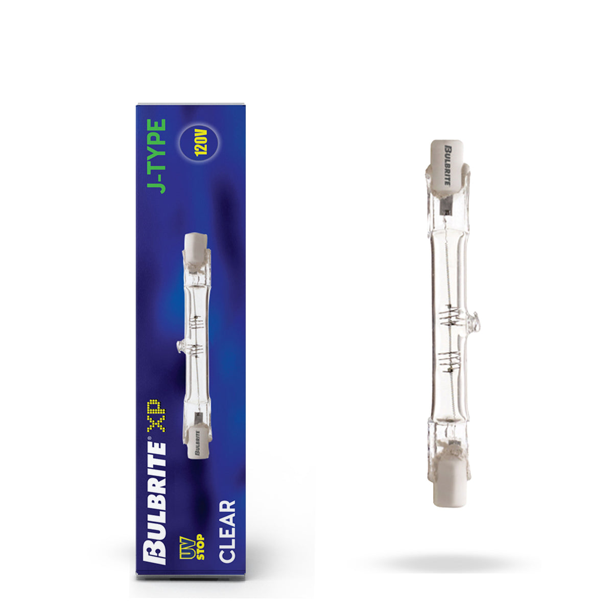 Bulbrite T3 Halogen Light Bulb, 150W, 2900K, RSC Base, Clear Finish, Dimmable, 10-Pack