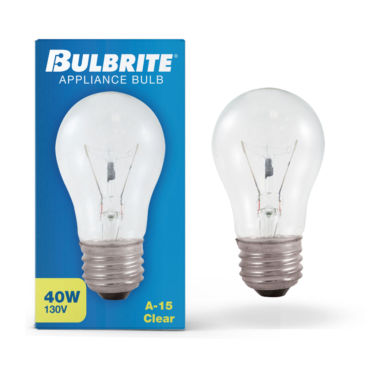 Bulbrite Incandescent A15 Medium Screw Base (E26) Light Bulb, 40W, Clear, 20-Pack