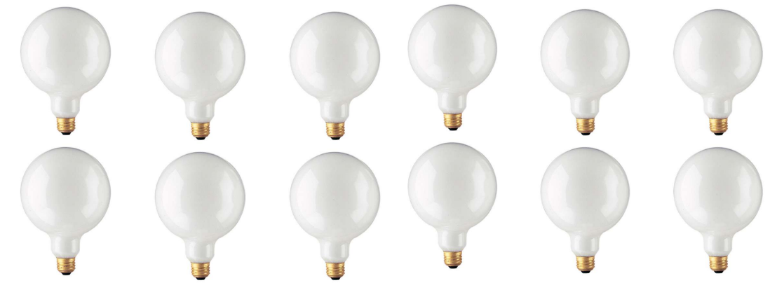 25W G40 GLOBE WHITE E26 125V-12PK