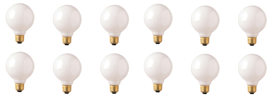 25W G30 GLOBE WHITE E26 125V-12PK