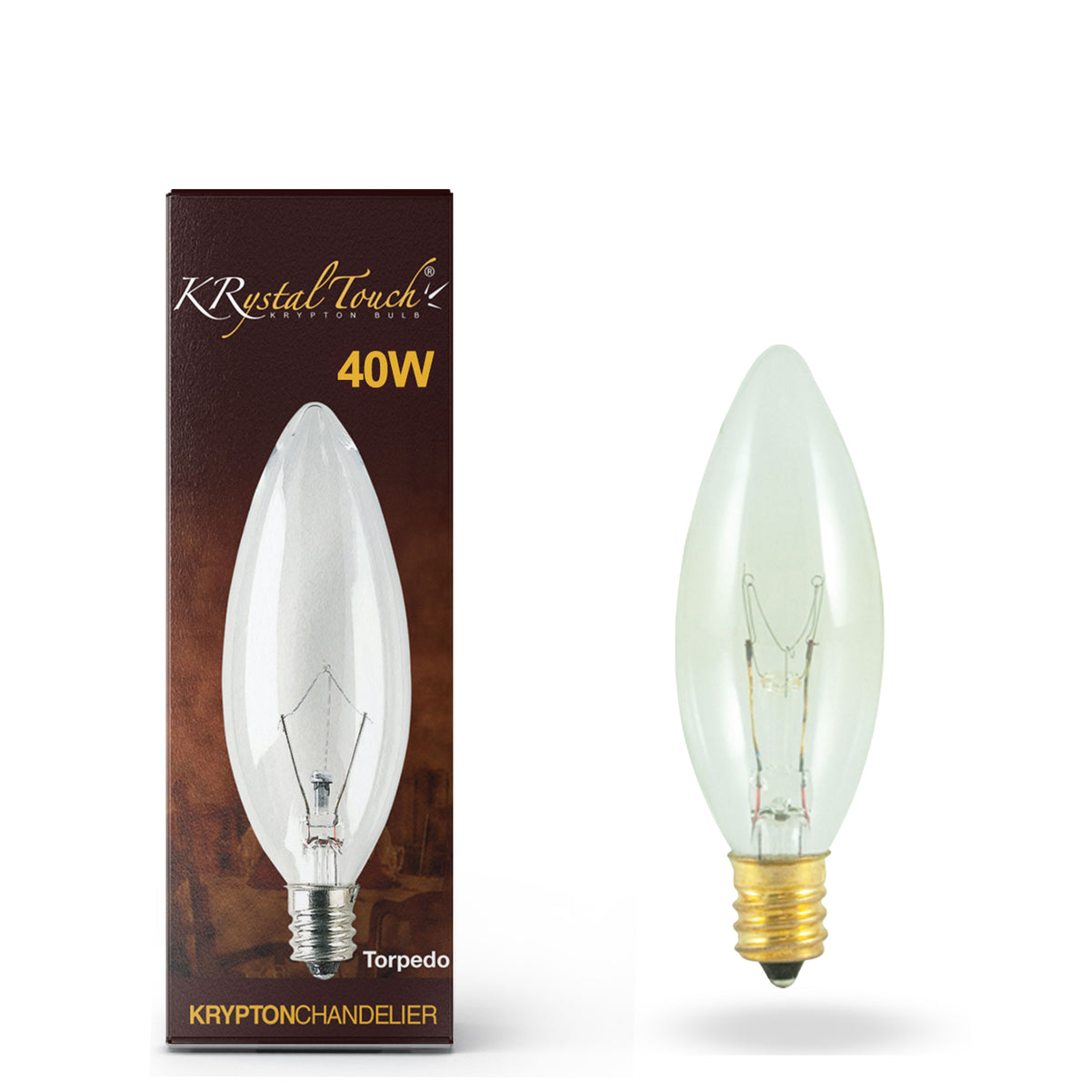 Bulbrite Incandescent B10 Candelabra Screw Base (E12) Light Bulb, 40W, Clear, 50-Pack