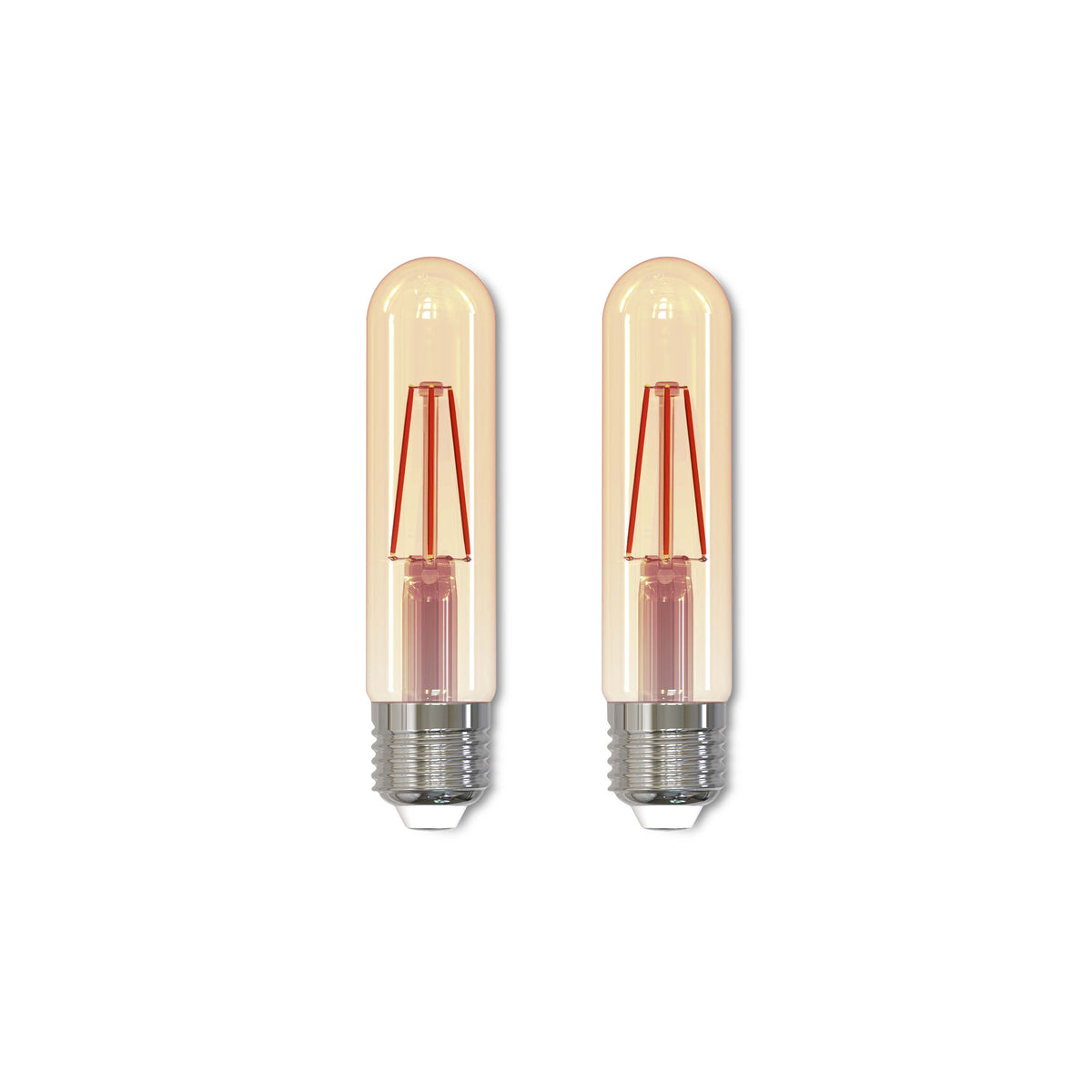 Bulbrite Pack of (2) LED Filament T9 Nostalgic Thread Edison Light Bulb, 25 Watt Equivalent, Antique Finish
