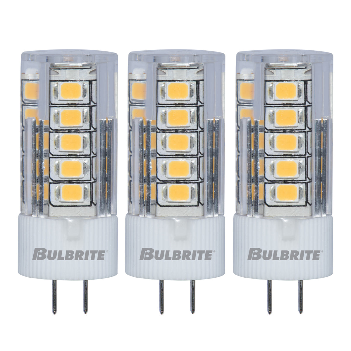 Bulbrite LED Pack of (3) 12-Volt JC Specialty Mini Bulbs with G4 (Bi-Pin) Base, 3 Watt, 3000K (Soft White Light)