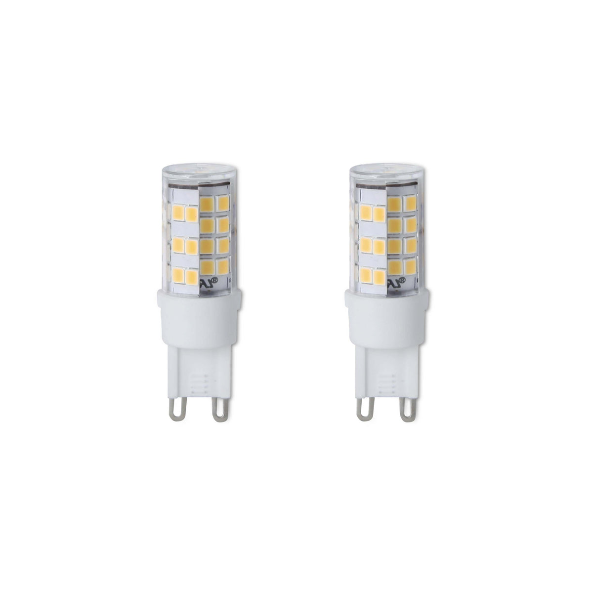 Bulbrite LED T6 Dimmable Bi-Pin Base (G9) Light Bulb, 35 Watt Equivalent, 2700K, Clear, 2 Pack