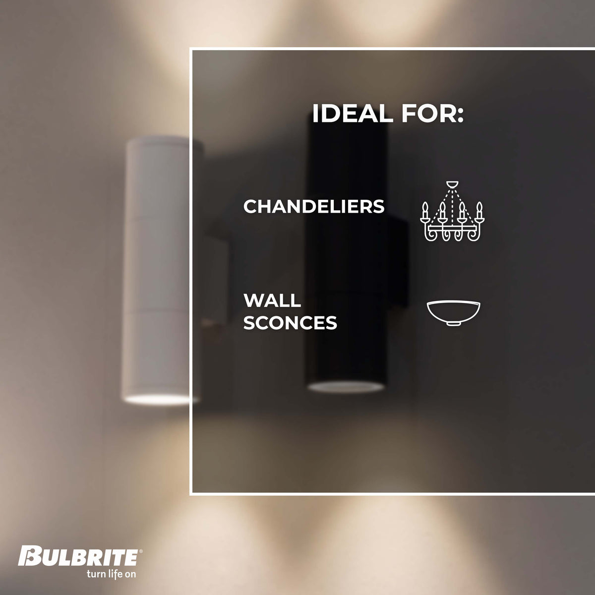 Bulbrite LED 2.5W Dimmable T6 Light Bulb with a Clear Finish and a Candelabra Screw E12 – 2700K Warm White Light 250 lumens, 6-Pack