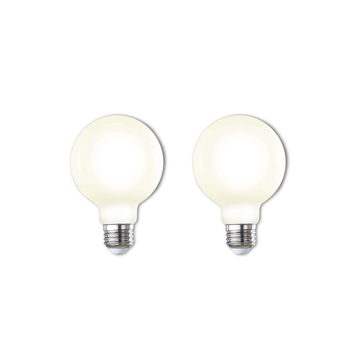 8.5W LED G25  2700K FILAMENT E26 MILKY-2PK