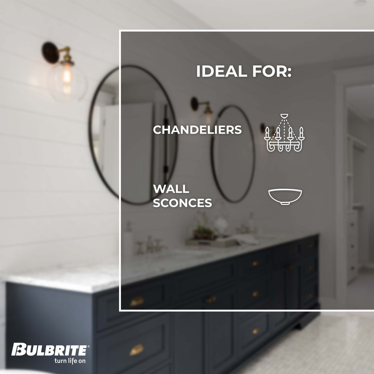 Bulbrite LED 5W Dimmable B11 Light Bulb with a Clear Finish and a Candelabra Screw E12 – 3000K Soft White Light 500 lumens, 3-Pack