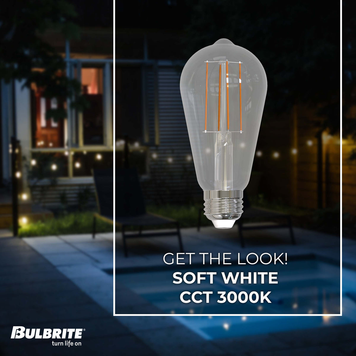 Bulbrite LED 7.6W Watt Dimmable ST18 Light Bulb with a Clear Finish and a Medium Screw E26 – 3000K Soft White Light 800 lumens, 10-Pack