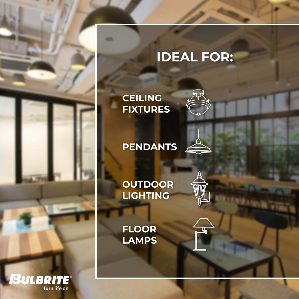 Bulbrite ST18 Filament LED Light Bulb, 7.6W, 60W Equivalent, 2700K, E26 Base, Clear Finish, Dimmable, 4-Pack