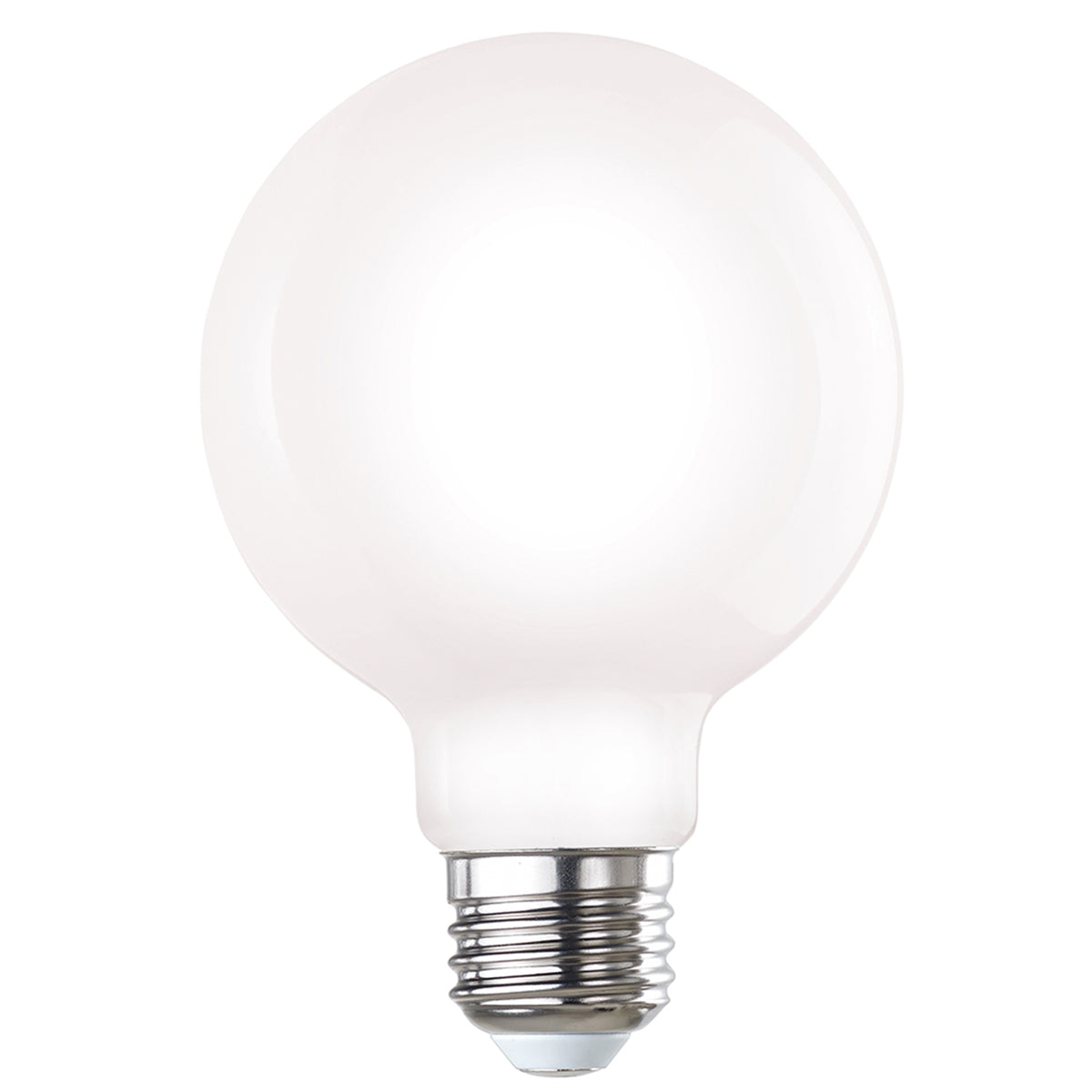 Bulbrite G25 Filament LED Light Bulb, 7W, 60W Equivalent, 2700K, E26 Base, Milky Finish, Dimmable, 8-Pack