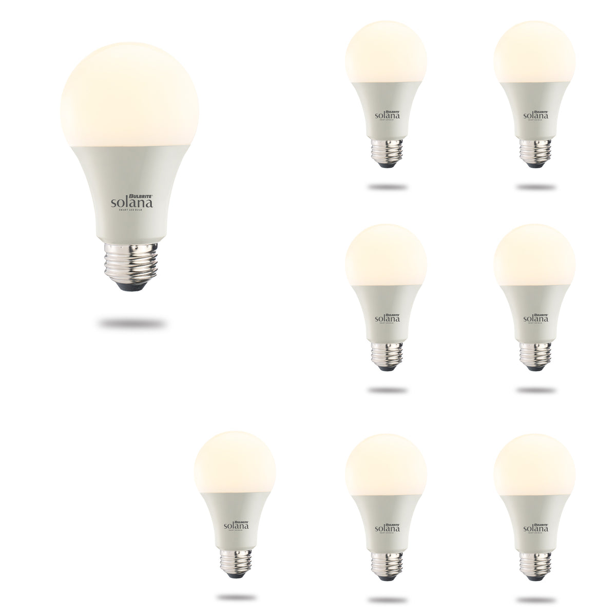 SMART LED WIFI BULB 8W A19 WHITE LIGHT 60W EQUIVALENT 8PK