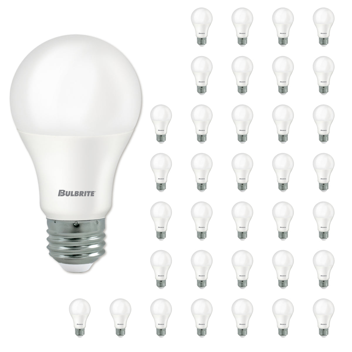 Bulbrite LED Filament Pack of (36) 9 Watt Dimmable A19 Light Bulb with Frost Glass Finish and Medium (E26) Base - 3000K (Soft White Light), 800 Lumens