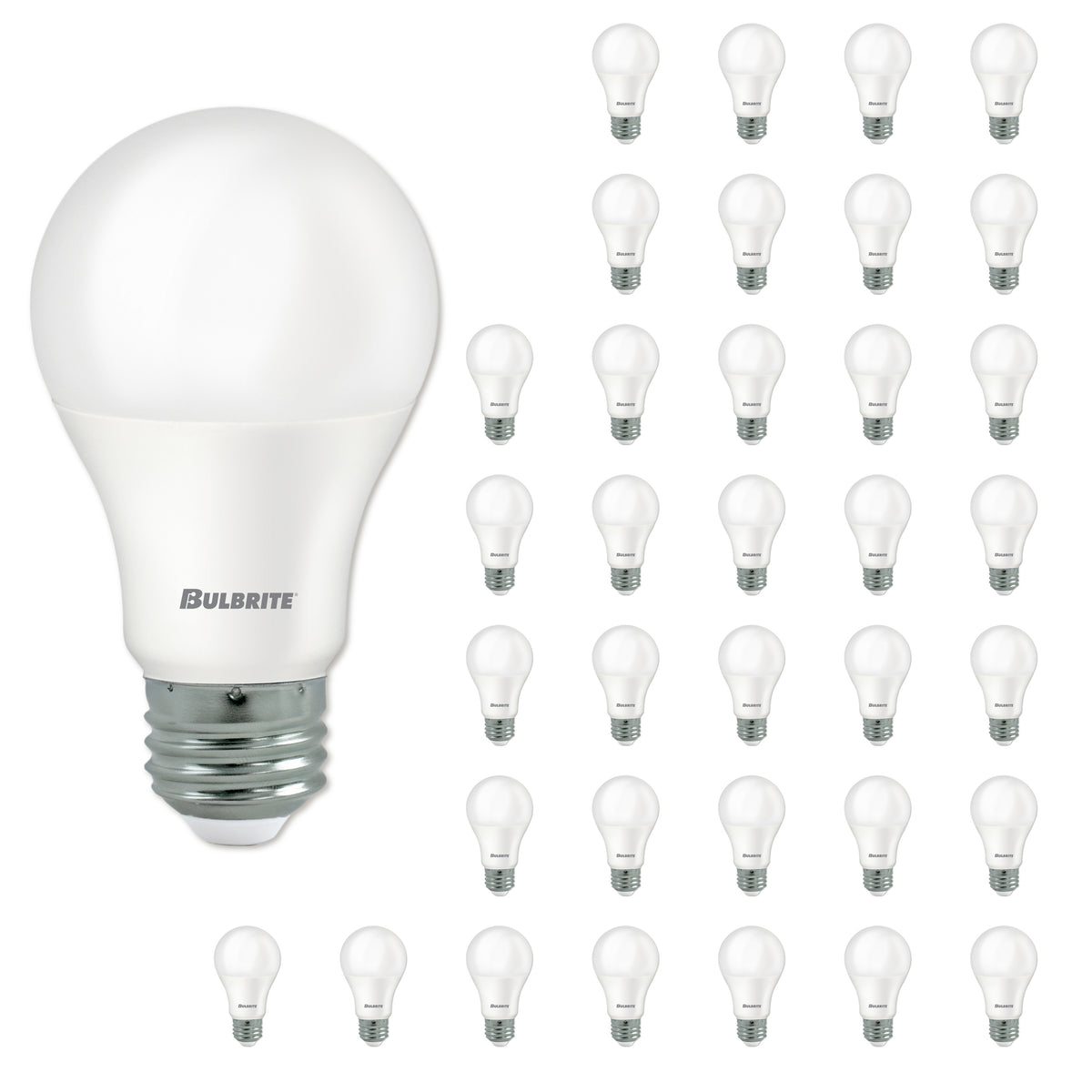 Bulbrite LED Filament Pack of (36) 9 Watt Dimmable A19 Light Bulb with Frost Glass Finish and Medium (E26) Base - 5000K (Soft Daylight Light), 800 Lumens