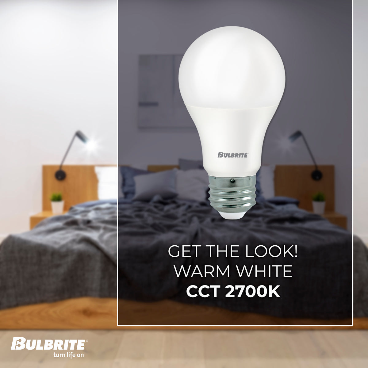 Bulbrite A19 LED Light Bulb, 9W, 60W Equivalent, 5000K, E26 Base, Frosted Finish, Dimmable, 8-Pack