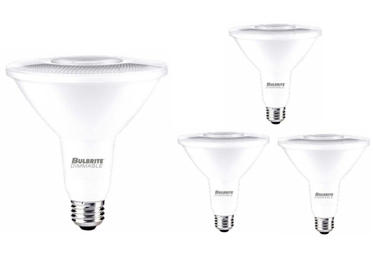 Bulbrite Pack of (4) 15 Watt Dimmable Flood PAR38 Medium (E26) LED Light Bulb - 4000K (Cool White Light), 1200 Lumens