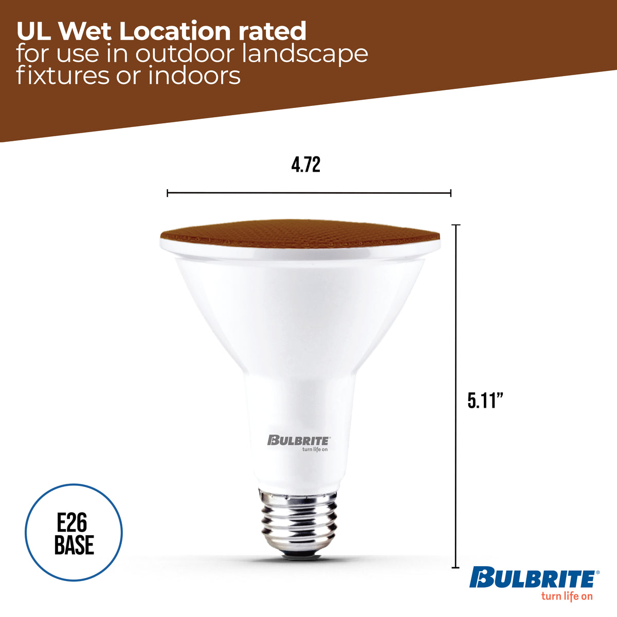 Bulbrite PAR38 LED Reflector Bulb, 15W, 90W Equivalent, E26 Base, Amber Finish, Dimmable, 2-Pack