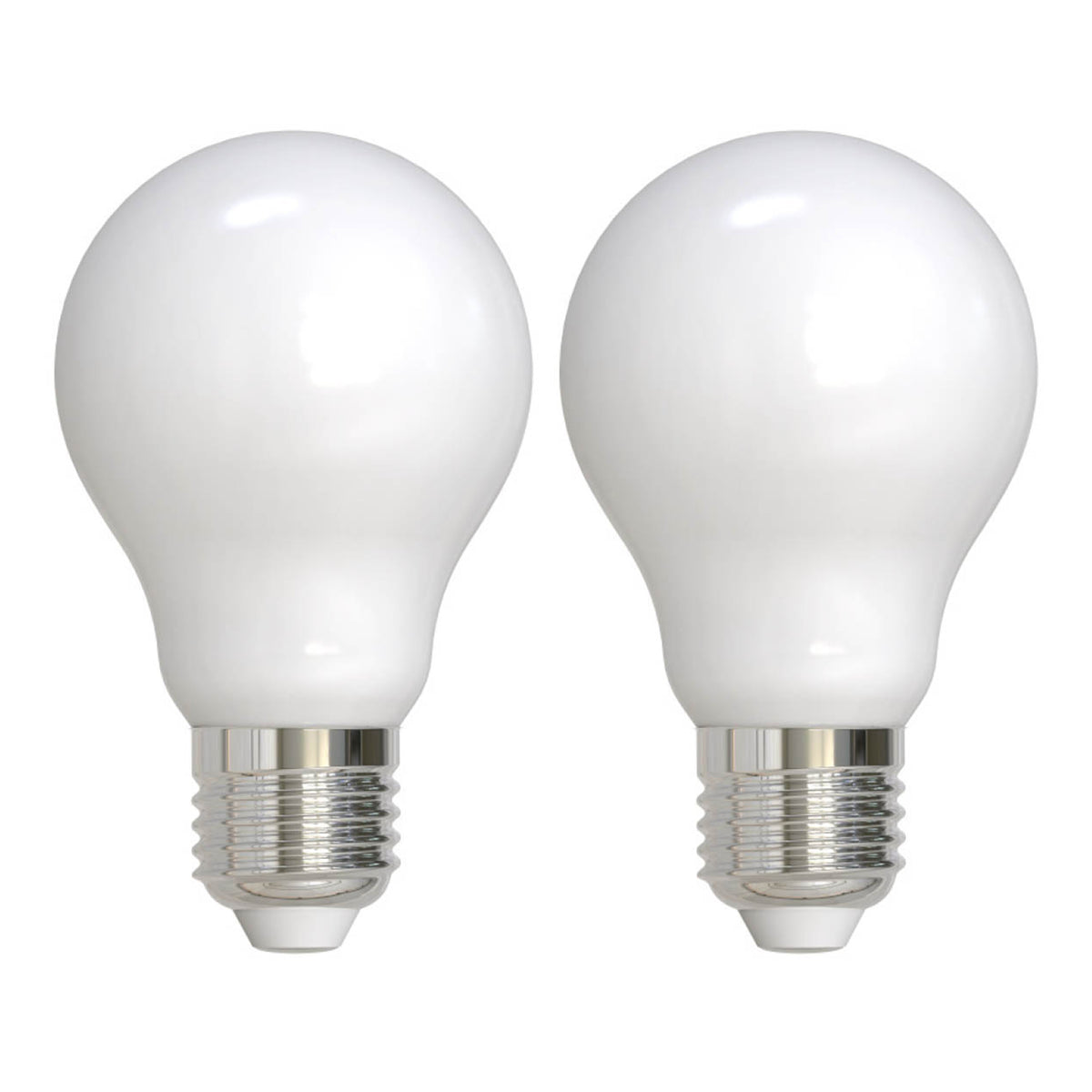 Bulbrite Pack of (2) 9 Watt Dimmable Milky Finish A19 Medium (E26) LED Light Bulb - 1100 Lumens, 3000K