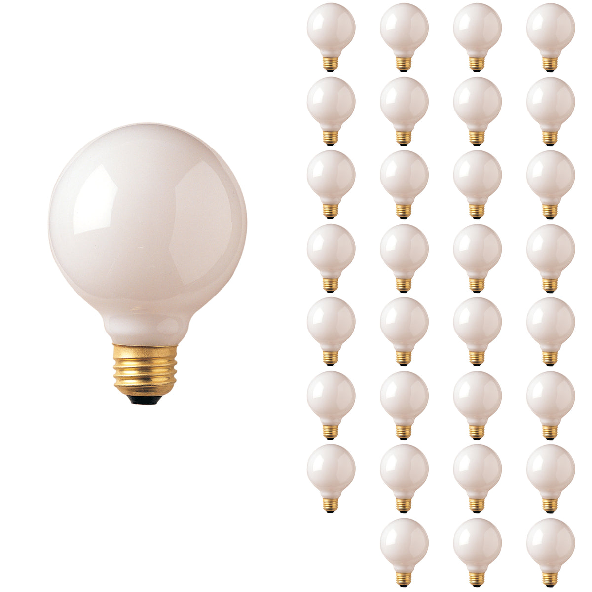 25W G25 GLOBE WHITE E26 120V-24PK