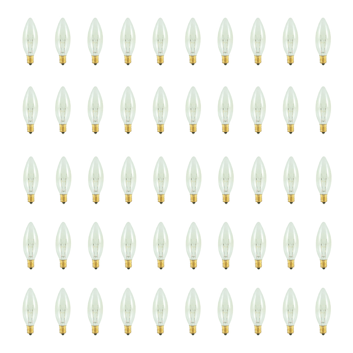 15W B8 CLEAR E12 130V-50PK