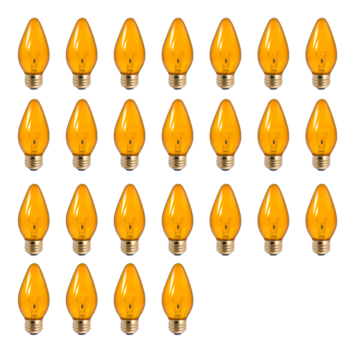 40W F15 FIESTA AMBER E26 130V-25PK