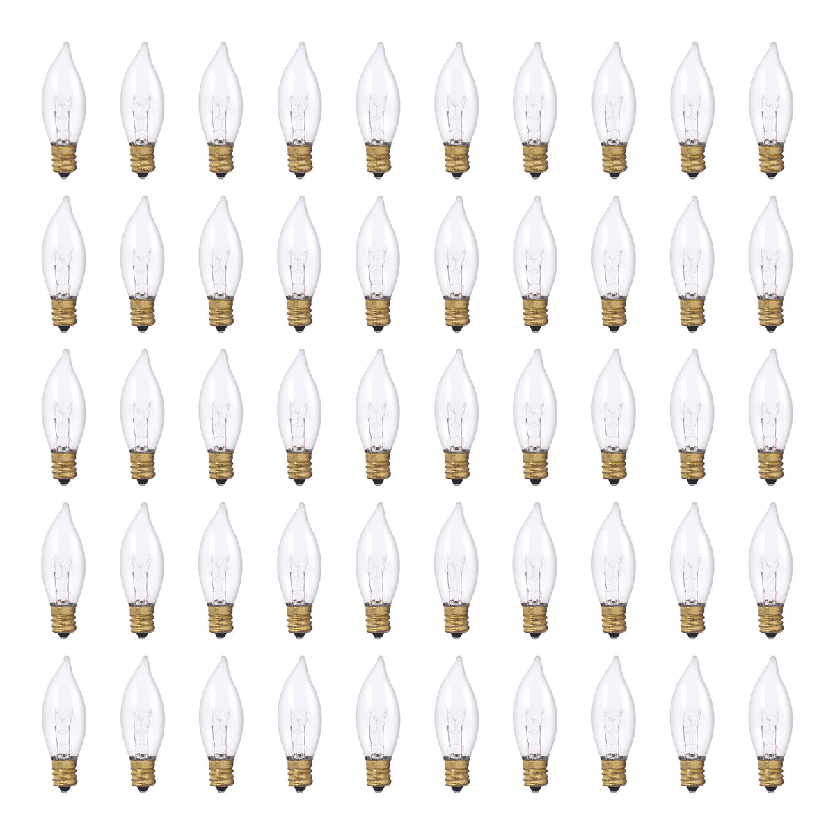 15W CA8 FLAME CLEAR E12 120V-50PK