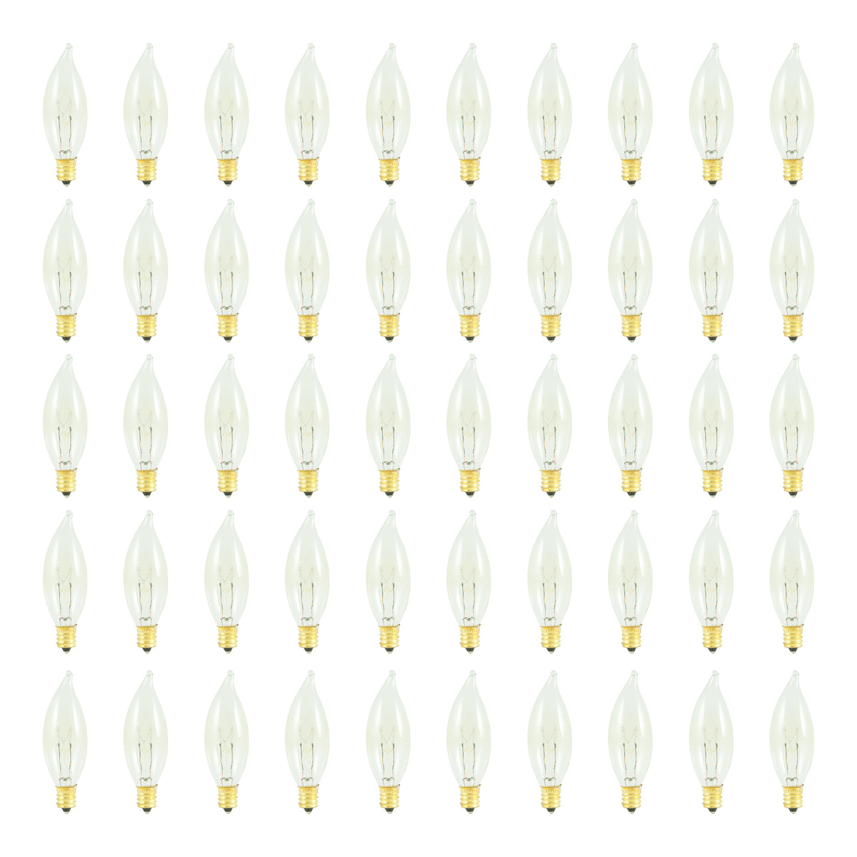 25W CA8 FLAME CLEAR E12 120V-50PK
