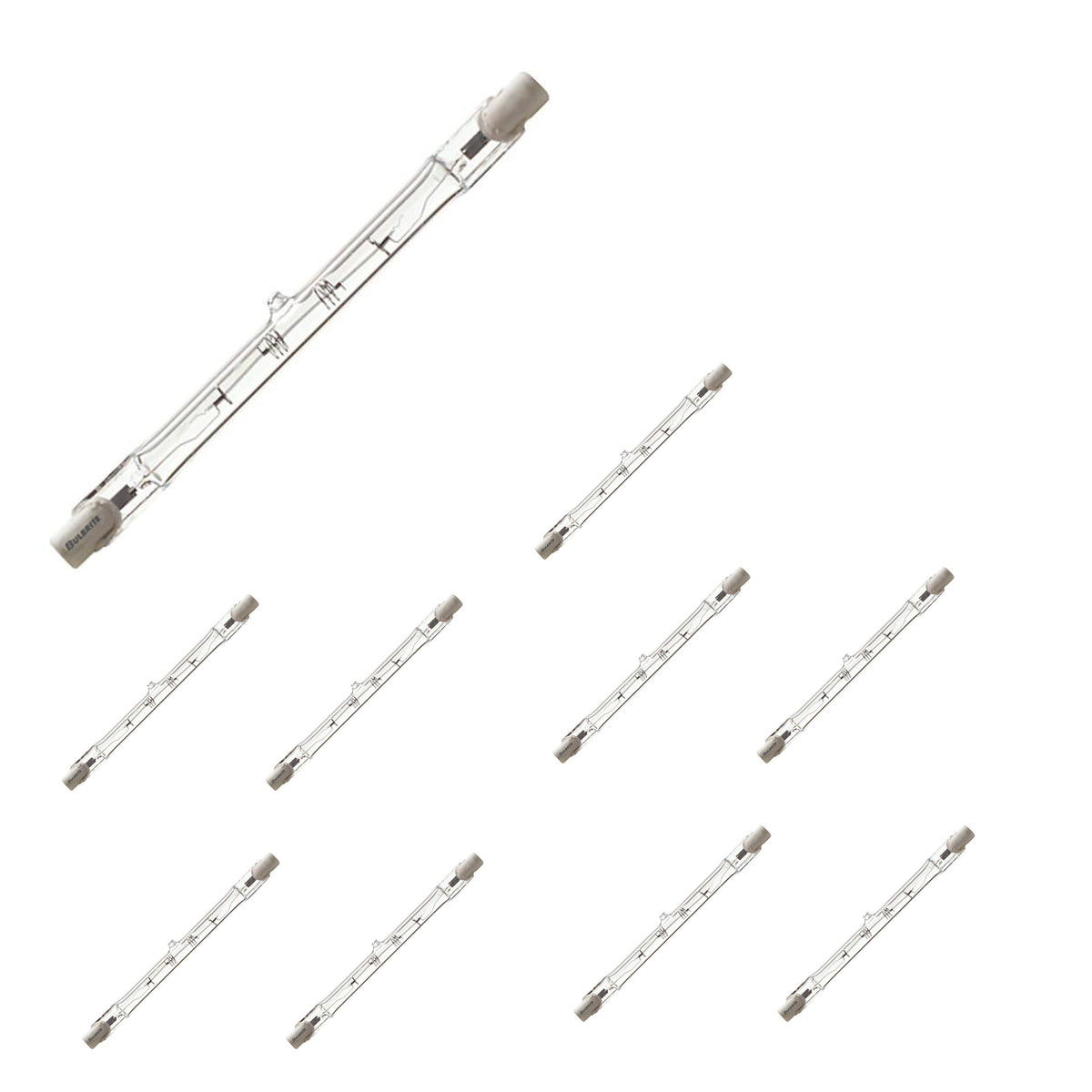 Bulbrite Halogen Pack of (10) Dimmable 120-Volt T3 Mini with Double Ended (RSC) Base, 300 Watt, 2900K (Soft White Light)