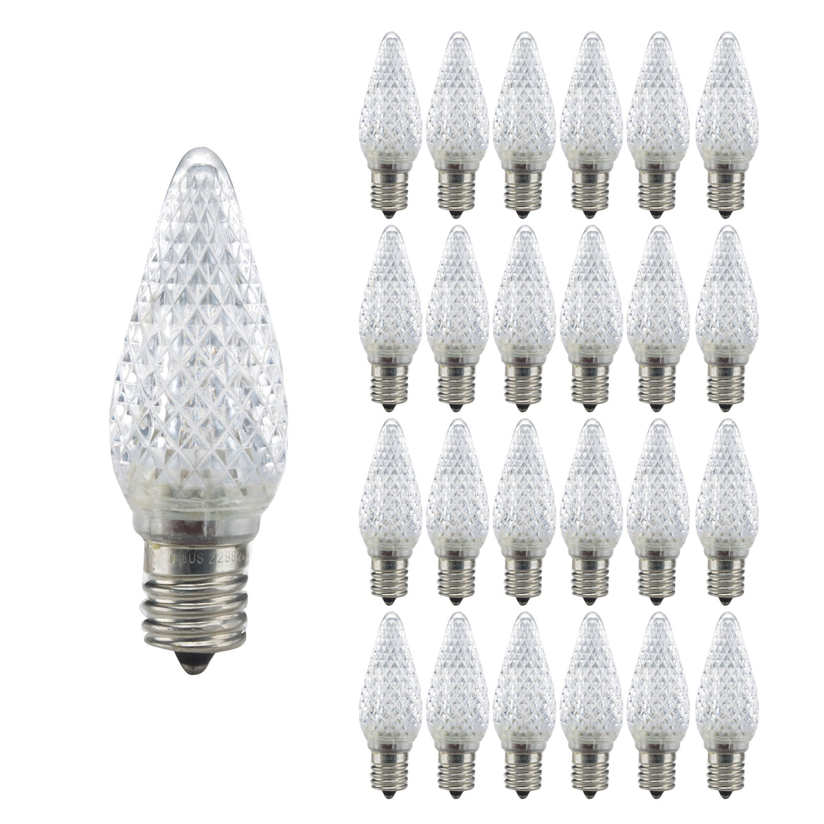 Bulbrite Pack of (25) 0.6 Watt Clear C9 LED Light Bulbs Intermediate (E17) Base, 2700K Warm White Light