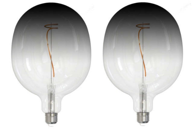 Bulbrite LED Filament Pack of (2) 4.5 Watt Dimmable C53 Light Bulb with Clear/Smoke Glass Finish and Medium (E26) Base - 3000K (Soft White Light), 200 Lumens
