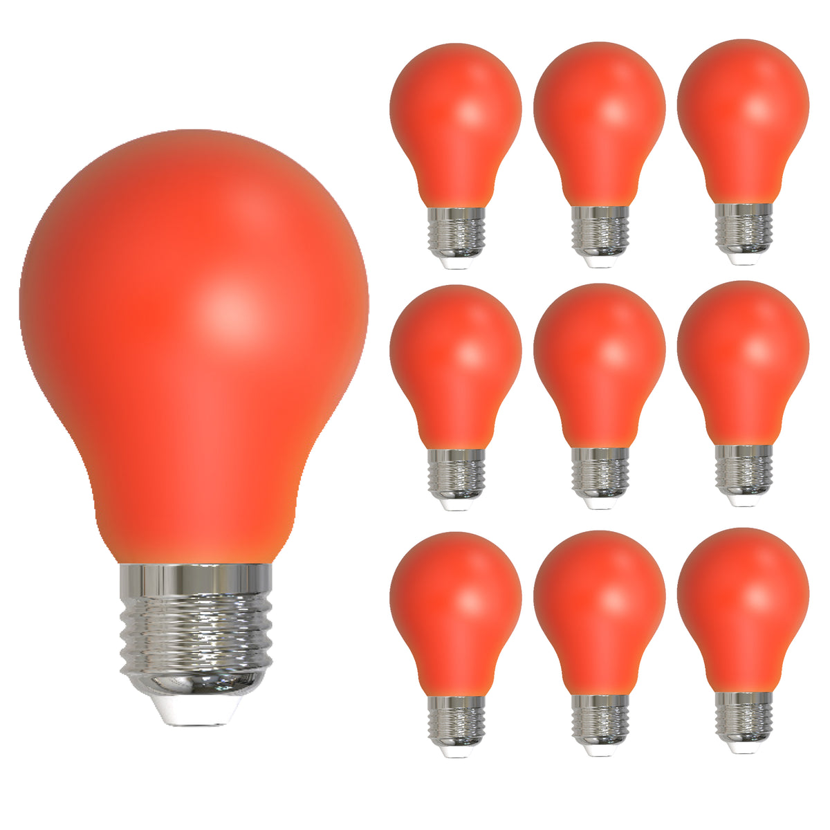 25-Watt Equivalent Ceramic Red Color A19 Weatherproof Outdoor E26 Medium Base Flood LED Light Bulb