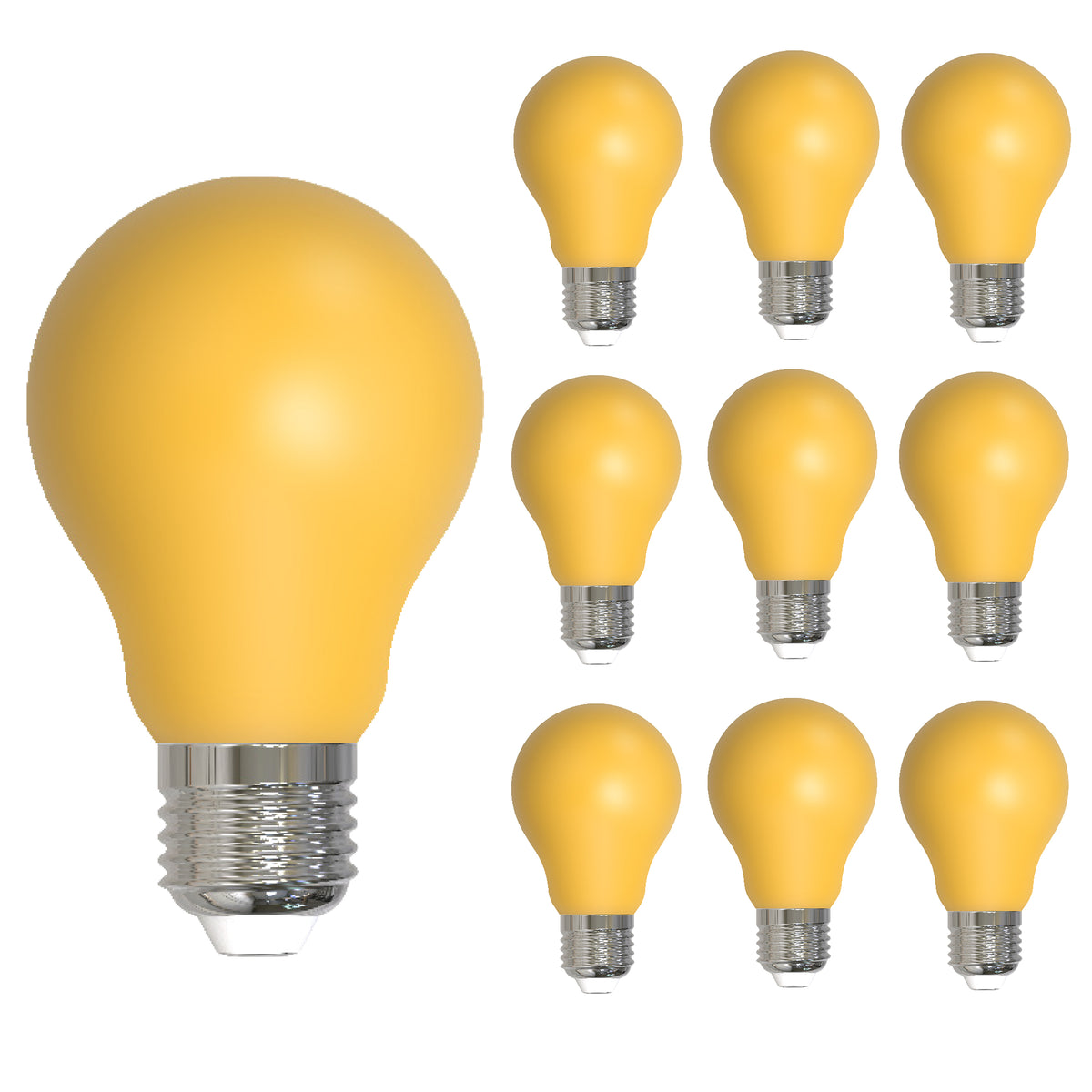 25-Watt Equivalent Ceramic Yellow Color A19 Weatherproof Outdoor E26 Medium Base LED Light Bulb