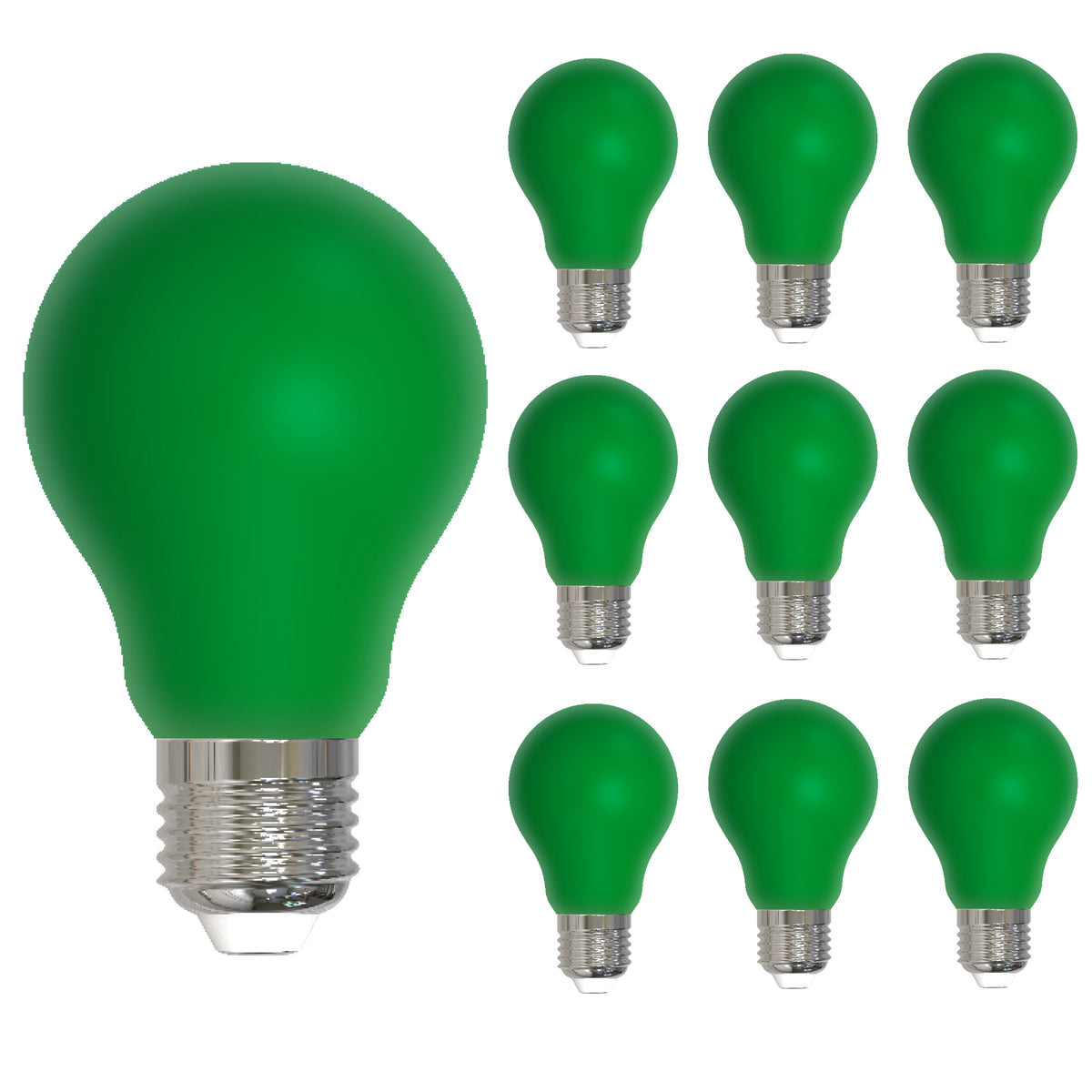 25-Watt Equivalent Ceramic Green Color A19 Weatherproof Outdoor E26 Medium Base LED Light Bulb