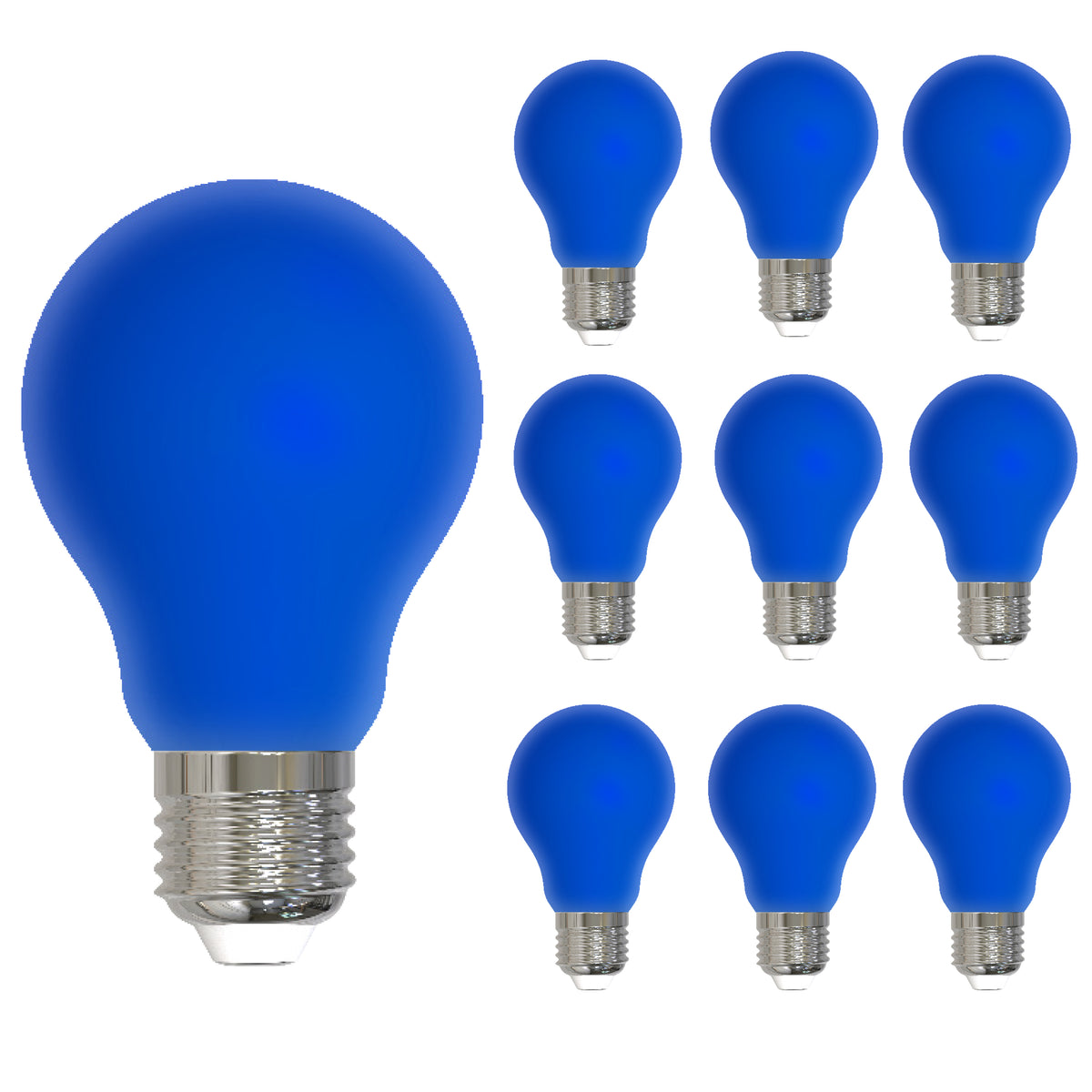 25-Watt Equivalent Ceramic Blue Color A19 Weatherproof Outdoor E26 Medium Base LED Light Bulb