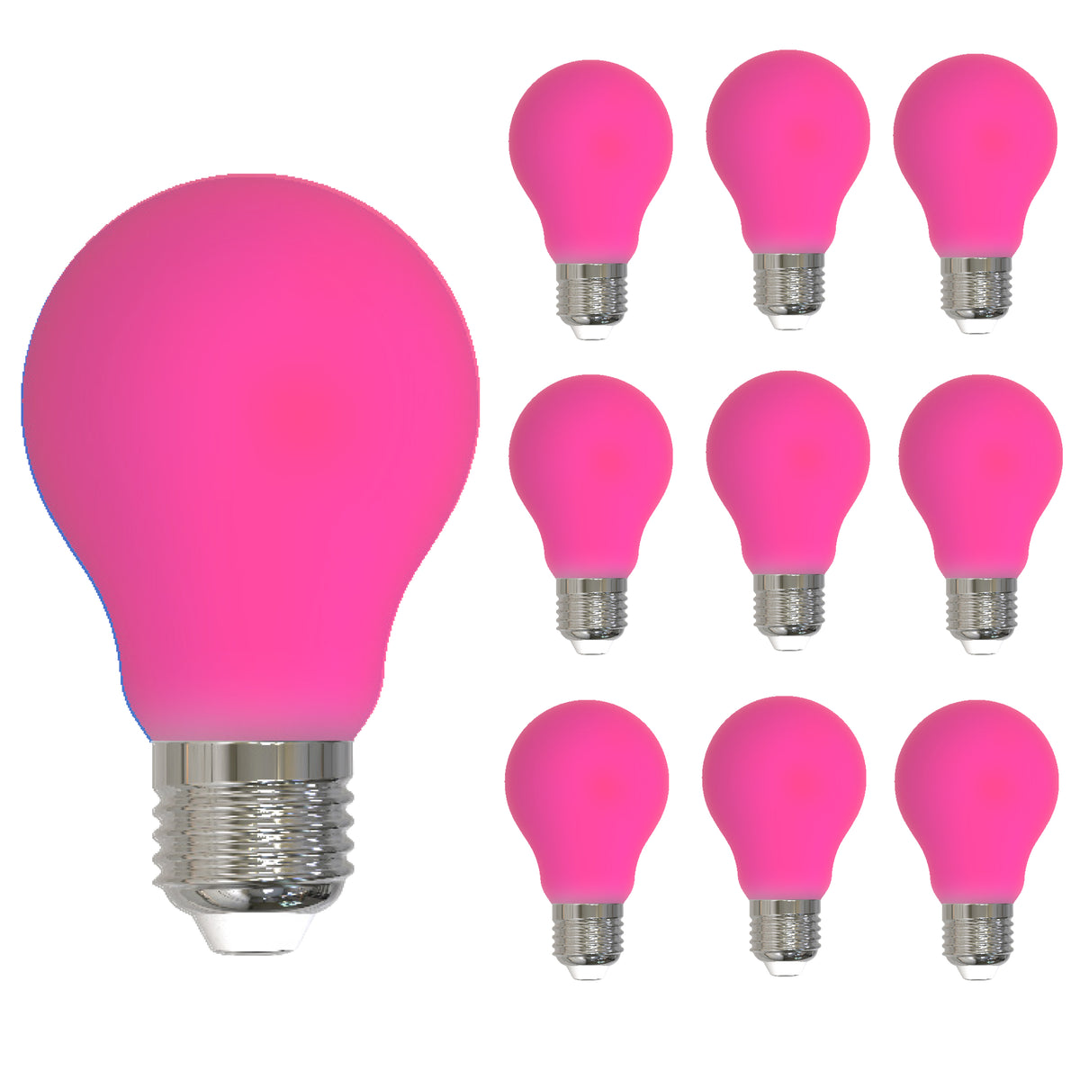 25-Watt Equivalent Ceramic Pink Color A19 Weatherproof Outdoor E26 Medium Base 
LED Light Bulb