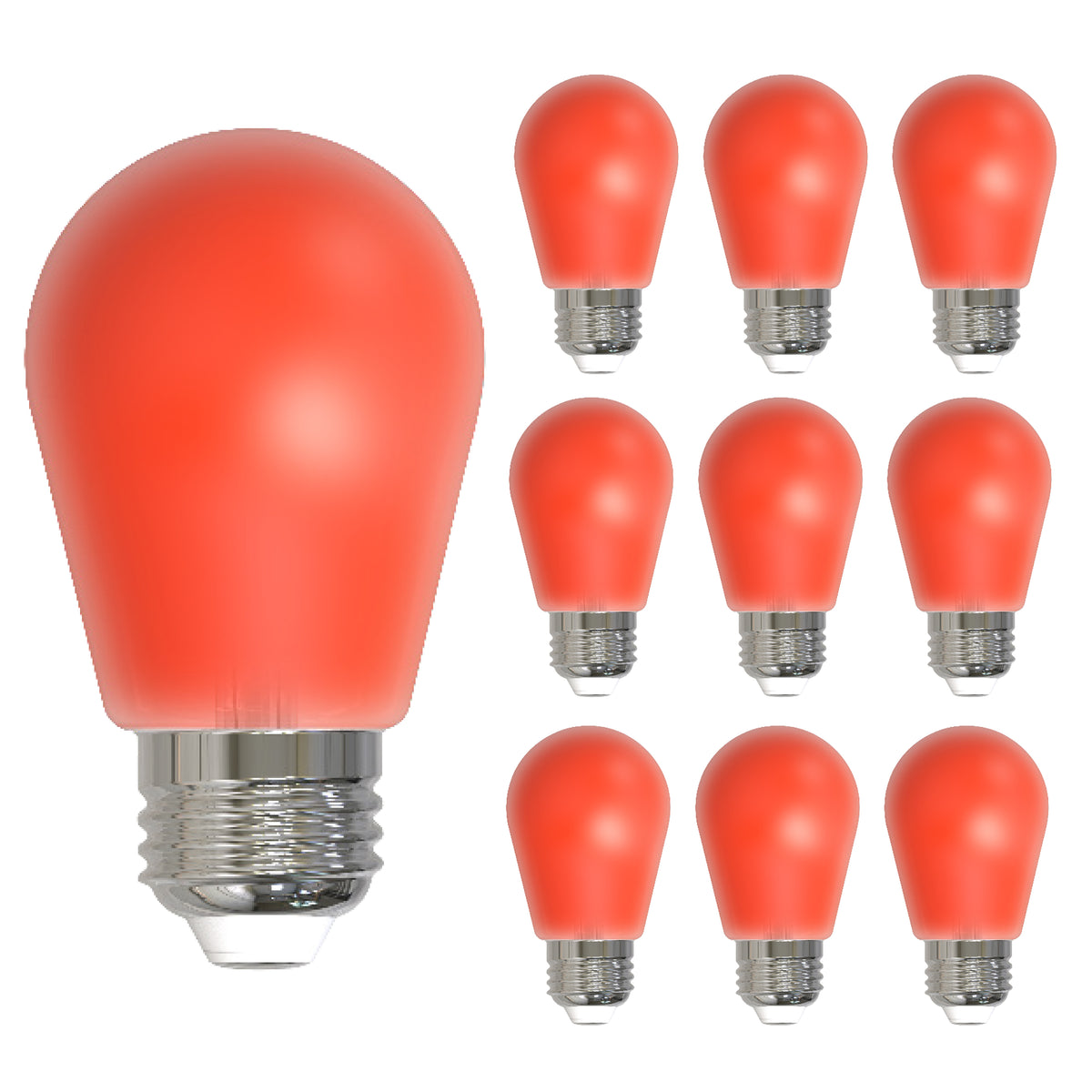 25-Watt Equivalent Ceramic Red Color S14 Weatherproof Outdoor E26 Medium Base 
LED Light Bulb