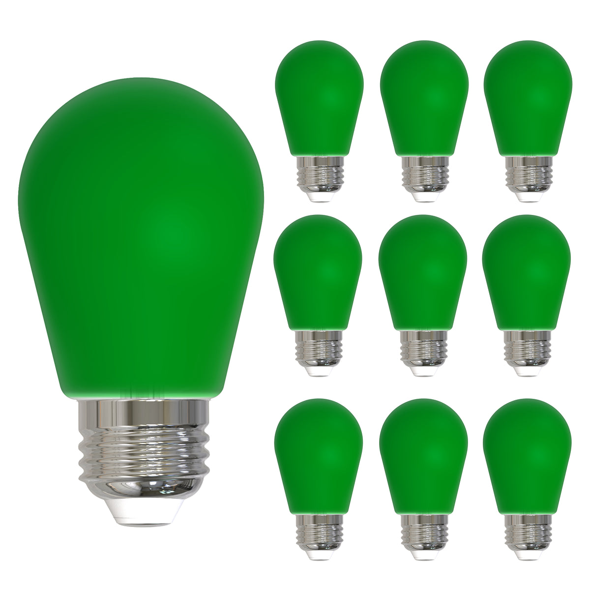 25-Watt Equivalent Ceramic Green Color S14 Weatherproof Outdoor E26 Medium Base 
LED Light Bulb