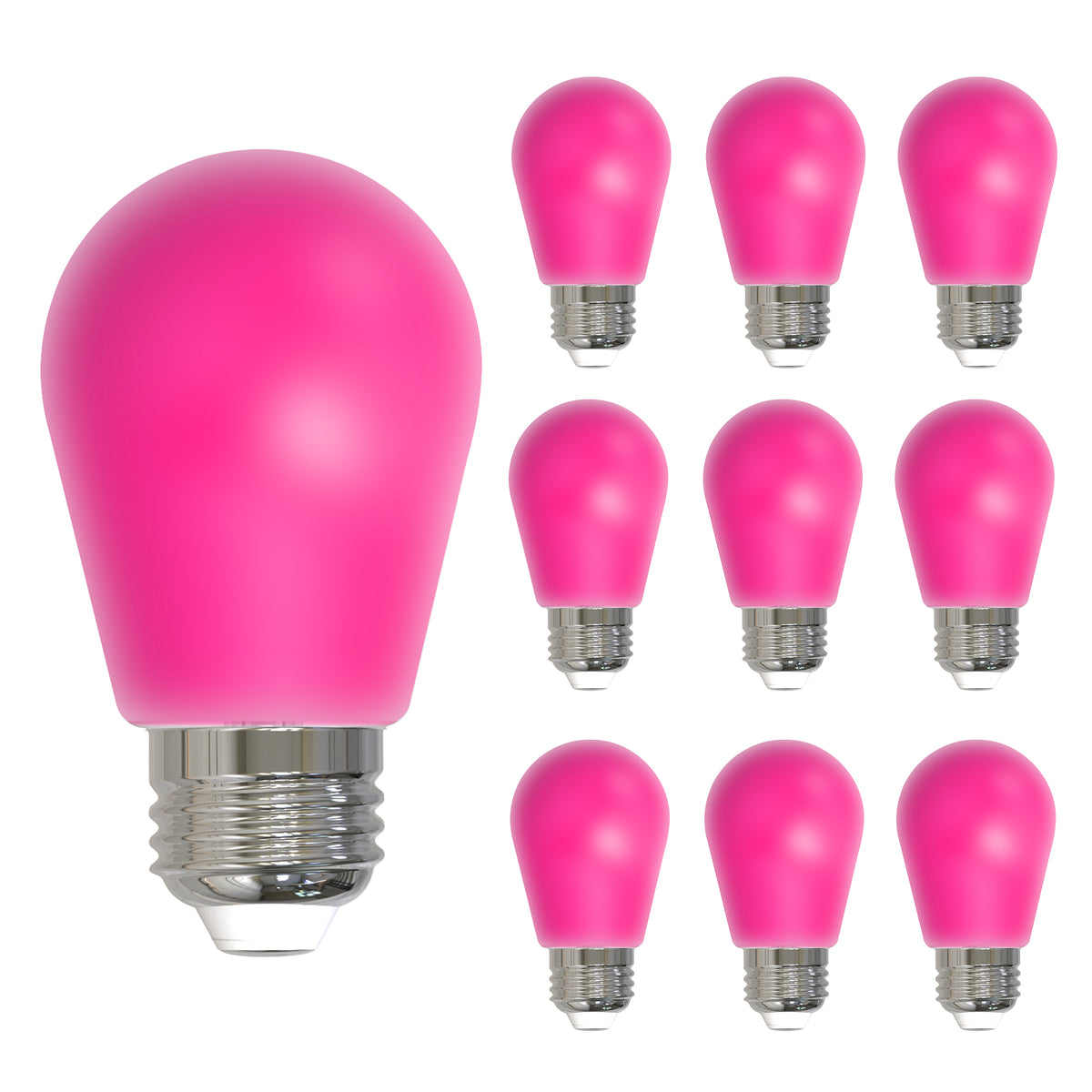 25-Watt Equivalent Ceramic Pink Color S14 Weatherproof Outdoor E26 Medium Base 
LED Light Bulb