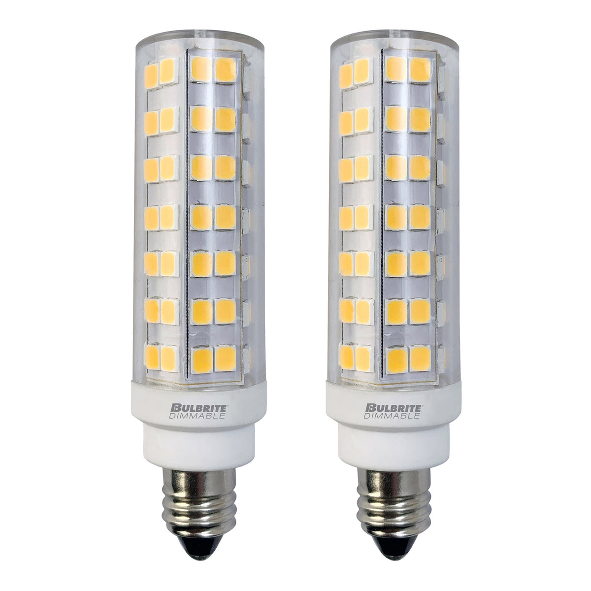 6.5W LED E11 CLEAR 3000K DIMMABLE 120V 2PK